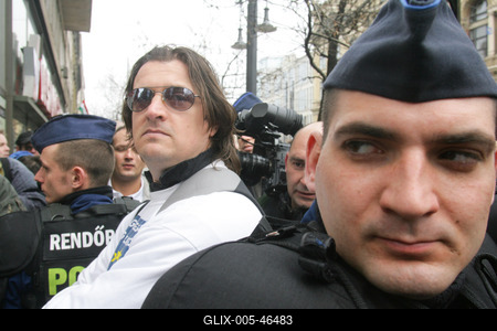 Március 15. - Ünnepségek és rendzavarás a Nemzeti Ünnepen-stock-foto