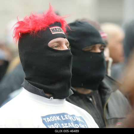 Március 15. - Ünnepségek és rendzavarás a Nemzeti Ünnepen-stock-foto