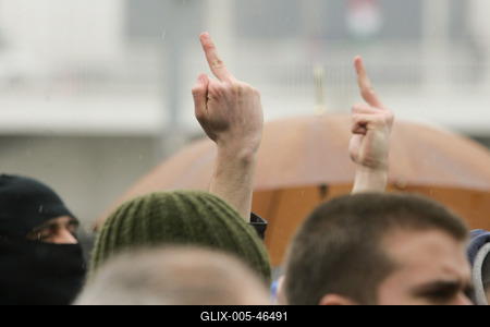 Március 15. - Ünnepségek és rendzavarás a Nemzeti Ünnepen-stock-foto