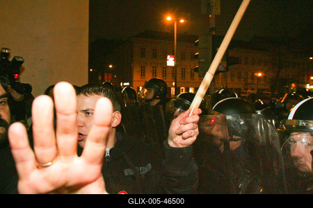 Március 15. - Ünnepségek és rendzavarás a Nemzeti Ünnepen-stock-foto