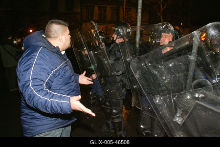 Március 15. - Ünnepségek és rendzavarás a Nemzeti Ünnepen-stock-foto