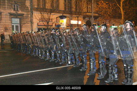 Március 15. - Ünnepségek és rendzavarás a Nemzeti Ünnepen-stock-foto