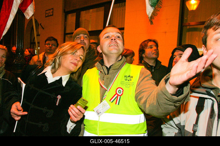 Március 15. - Ünnepségek és rendzavarás a Nemzeti Ünnepen-stock-foto