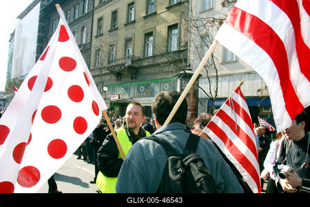 Ünnepi megemlékezés a Nemzeti Múzeumnál-stock-foto