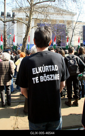 Ünnepi megemlékezés a Nemzeti Múzeumnál-stock-foto