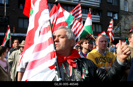 Ünnepi megemlékezés a Nemzeti Múzeumnál-stock-foto
