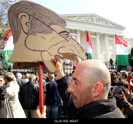 Ünnepi megemlékezés a Nemzeti Múzeumnál-stock-foto