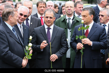 Megemlékezés a Batthyány örökmécsesnél-stock-foto