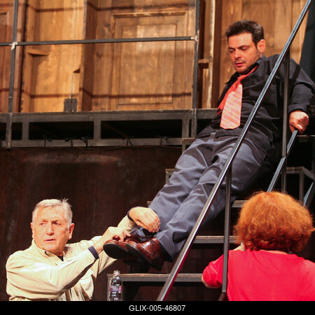 Jirí Menzel az Új Színházban próbál-stock-foto