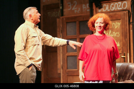 Jirí Menzel az Új Színházban próbál-stock-foto