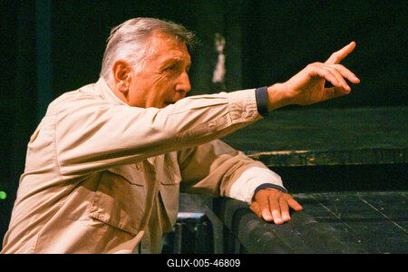 Jirí Menzel az Új Színházban próbál-stock-foto