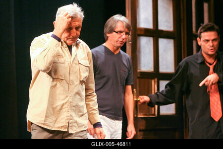 Jirí Menzel az Új Színházban próbál-stock-foto