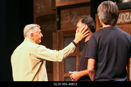 Jirí Menzel az Új Színházban próbál-stock-foto