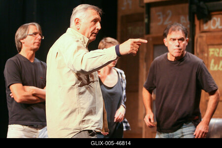 Jirí Menzel az Új Színházban próbál-stock-foto