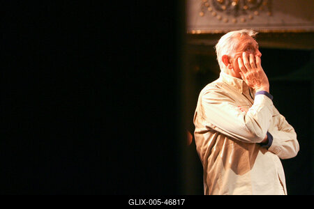 Jirí Menzel az Új Színházban próbál-stock-foto