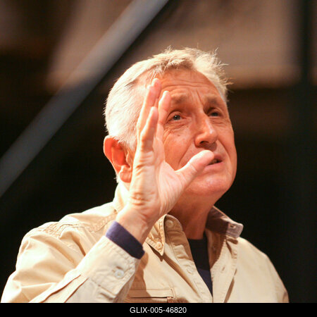 Jirí Menzel az Új Színházban próbál-stock-foto