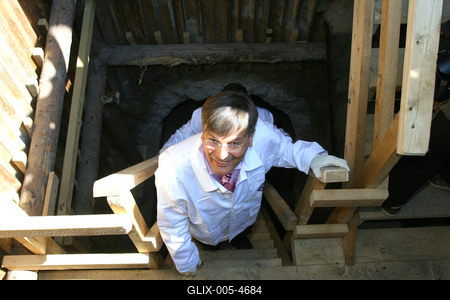 Demszky a csőben-stock-foto