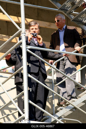 Demszky beindította a négyes metró fúrópajzsát-stock-foto