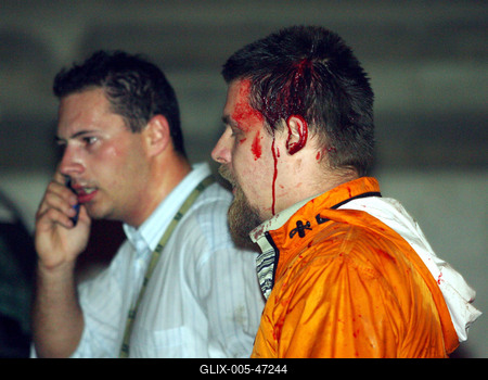 Ostrom az MTV székház ellen-stock-foto