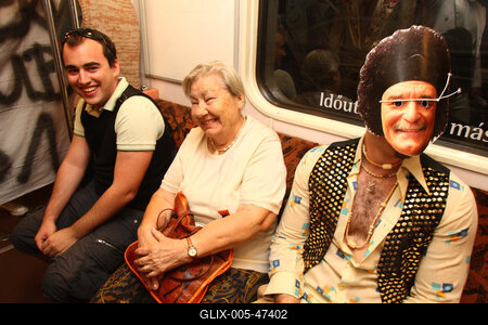 Nagy Ferók a metróban-stock-foto