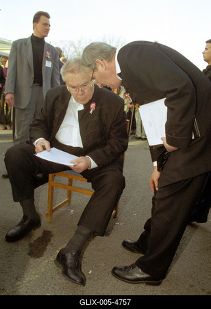 MIÉP a Hősök terén-stock-foto