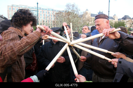 A holokausztra emlékeztek-stock-foto