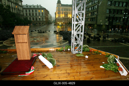 Vihar augusztus 20-án-stock-foto