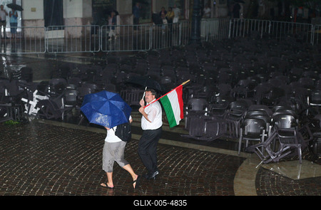 Vihar augusztus 20-án-stock-foto