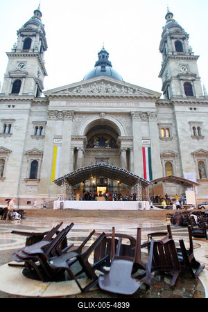 Vihar augusztus 20-án-stock-foto