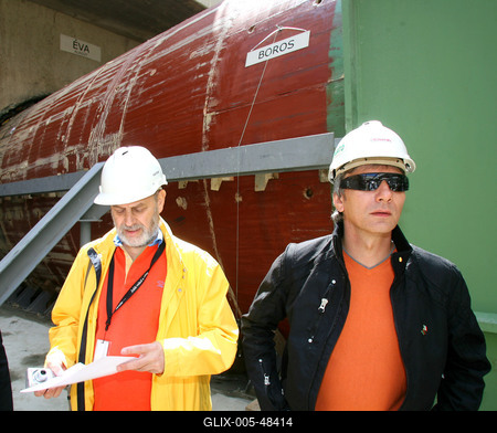 Fúrópajzs keresztelő az Etele téren-stock-foto