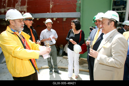 Fúrópajzs keresztelő az Etele téren-stock-foto