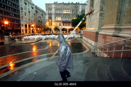 Vihar augusztus 20-án-stock-foto