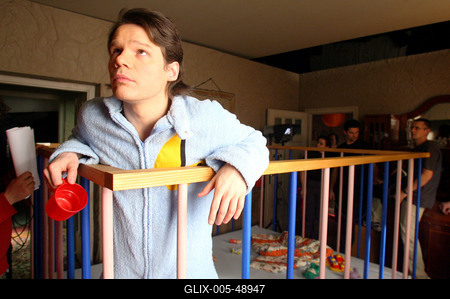 Forgatják a Kire ütött ez a gyerek? című tévéfilmet-stock-foto