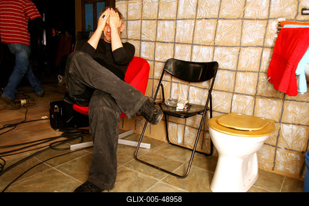 Forgatják a Kire ütött ez a gyerek? című tévéfilmet-stock-foto