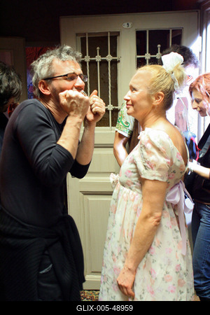 Forgatják a Kire ütött ez a gyerek? című tévéfilmet-stock-foto