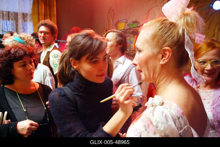 Forgatják a Kire ütött ez a gyerek? című tévéfilmet-stock-foto