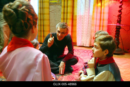 Forgatják a Kire ütött ez a gyerek? című tévéfilmet-stock-foto