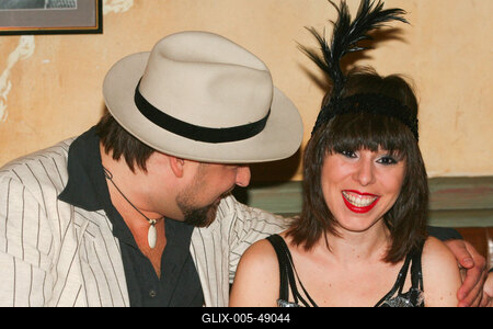 Zenészek Maffiózó szerepben-stock-foto