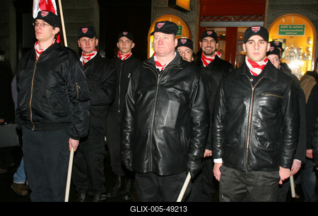 Magyar Gárda demonstrációja-stock-foto