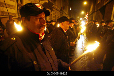Magyar Gárda demonstrációja-stock-foto