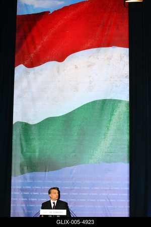 Orbán Viktor évértékelője a Millenárison-stock-foto