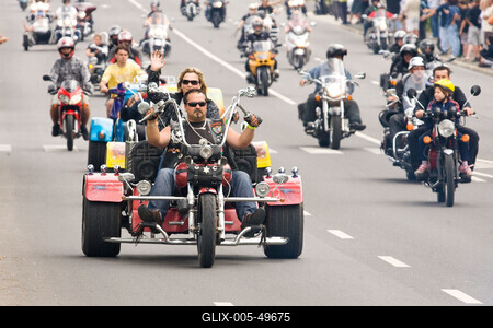 Harley Davidson motoros találkozó-stock-foto