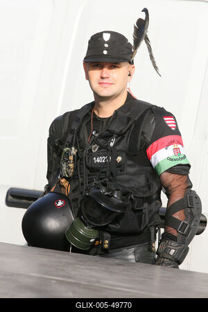 A Jobbik a Deák téren ünnepel-stock-foto