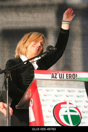 A Jobbik a Deák téren ünnepel-stock-foto