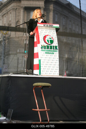 A Jobbik a Deák téren ünnepel-stock-foto