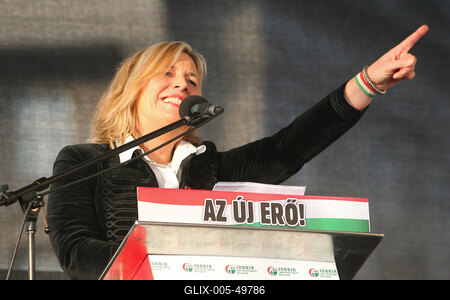 A Jobbik a Deák téren ünnepel-stock-foto