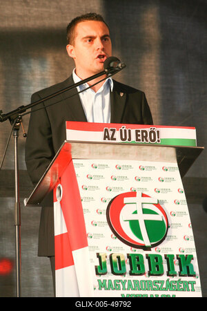 A Jobbik a Deák téren ünnepel-stock-foto