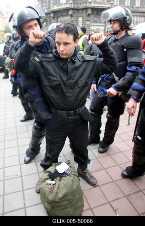 Hídblokád és tüntetés a belvárosban-stock-foto