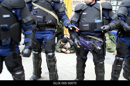 Hídblokád és tüntetés a belvárosban-stock-foto