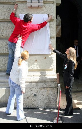 Faludy György emléktábla-stock-foto